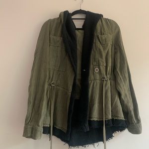 ARMY GREEN FREE PEOPLE JACKET WORN ONCE
